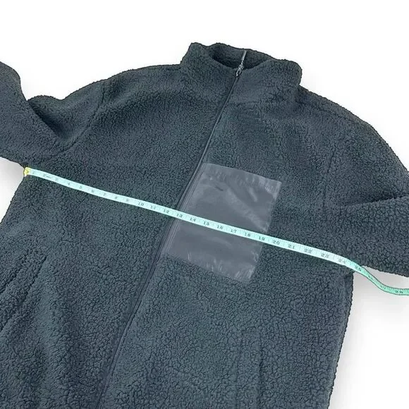 INC International Concepts Sherpa Jacket Mens Size Large L Black Full Zip Fleece - Picture 10 of 12